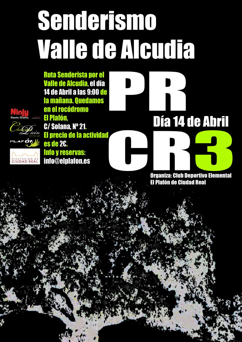 Cartel Senderismo Valle Alcudia